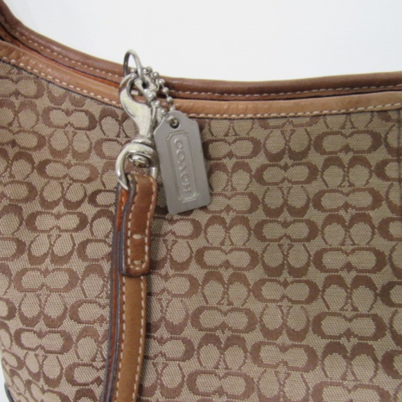 Coach Soho Hampton Signature Brown Small Hobo Bag - Picture 6 of 10